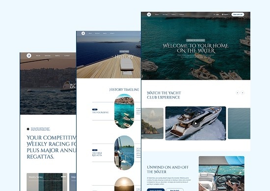 yacht club website thumbnail